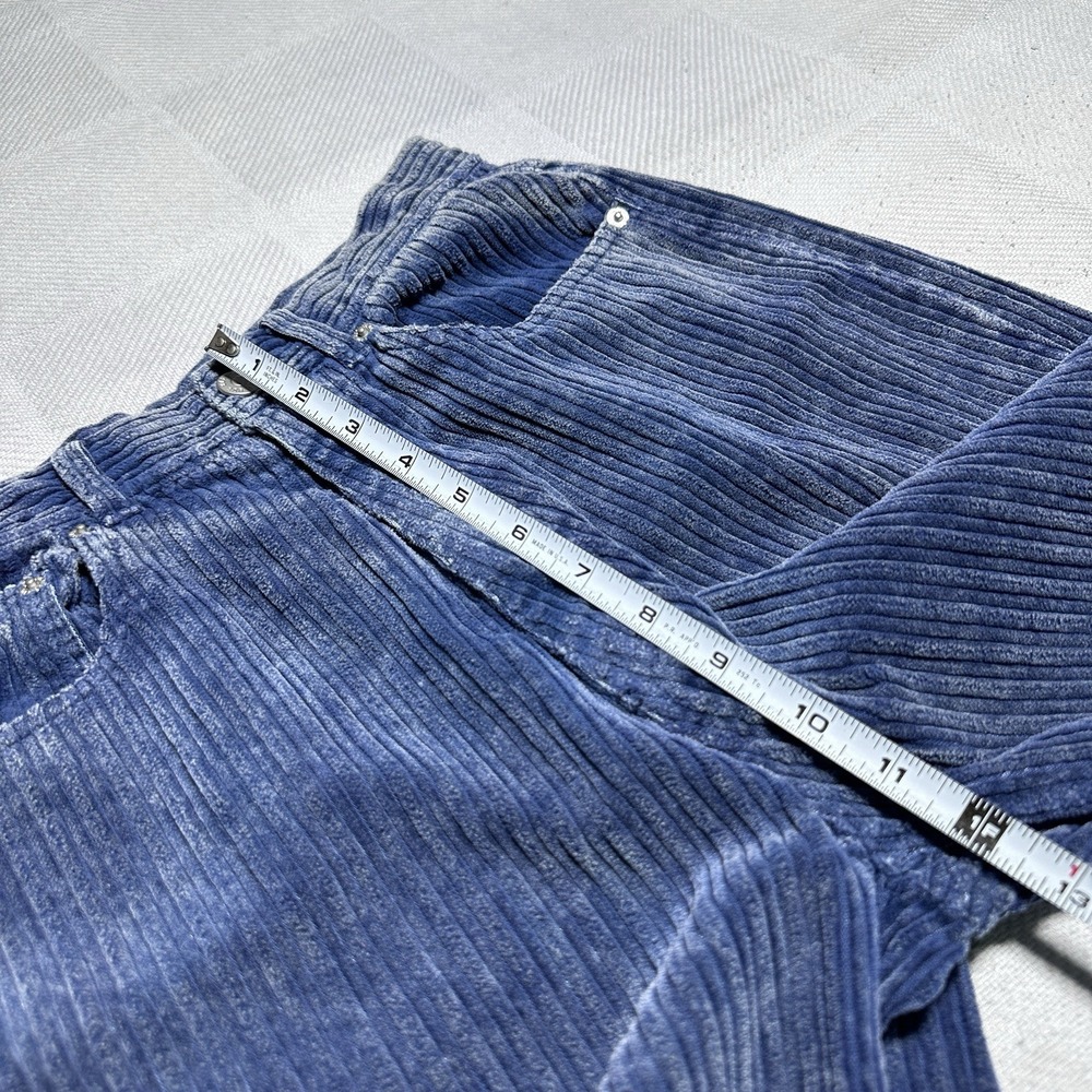 BDG High Rise Baggy Pants Womens 27 Blue Thick Corduroy Y2K Streetwear - Picture 11 of 14